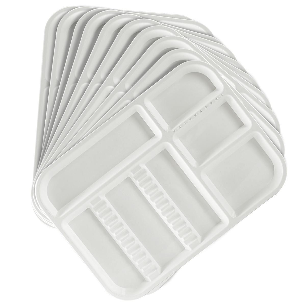 Dental Divided Separate Type Tray Plastic Instrument White Autoclavable