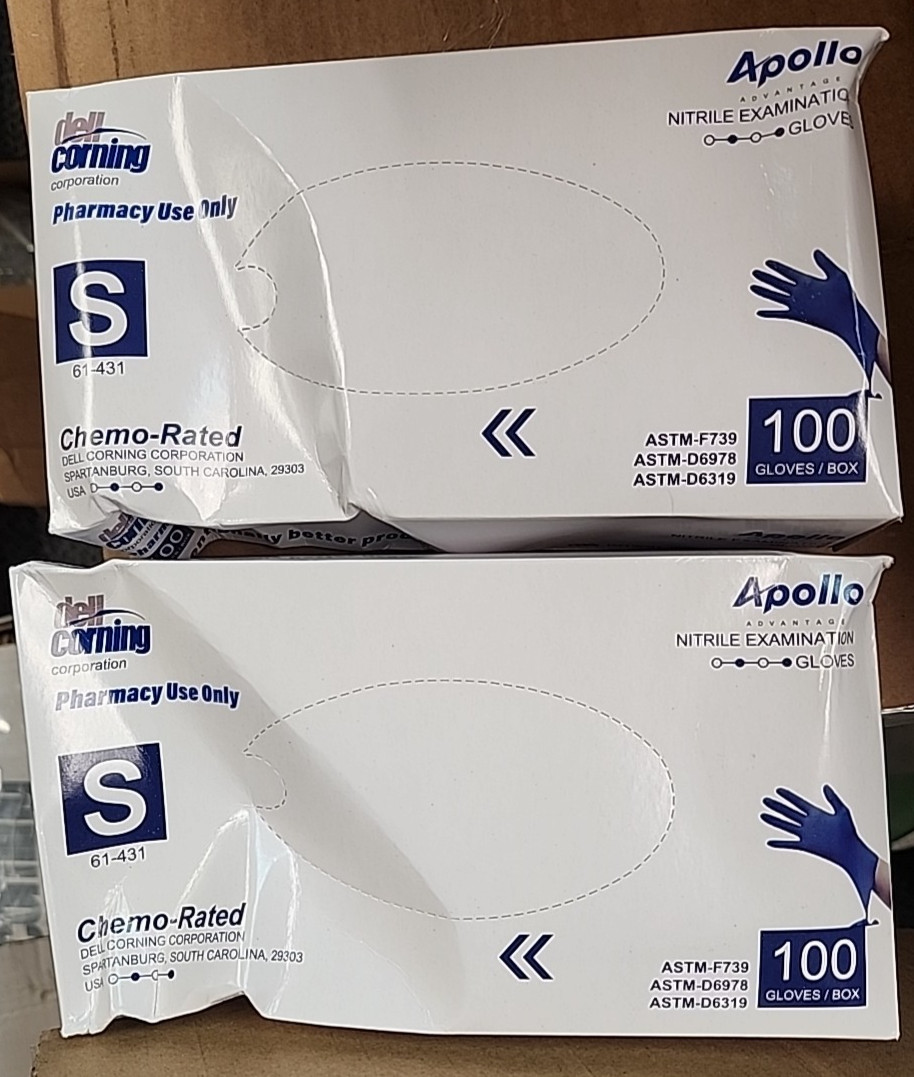 Medical Nitrile Exam Gloves, Apollo Advantage Nitrile Gloves by Dell Corning /S