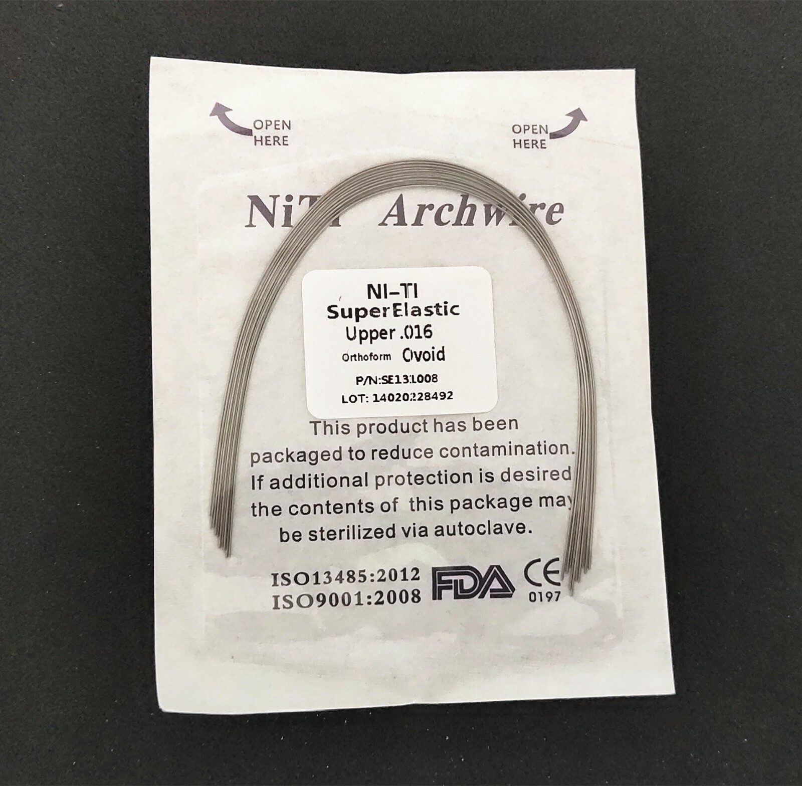 5 Packs Dental Round Super Elastic Niti Arch Wires Bows Ovoid Form 10pcs/pack