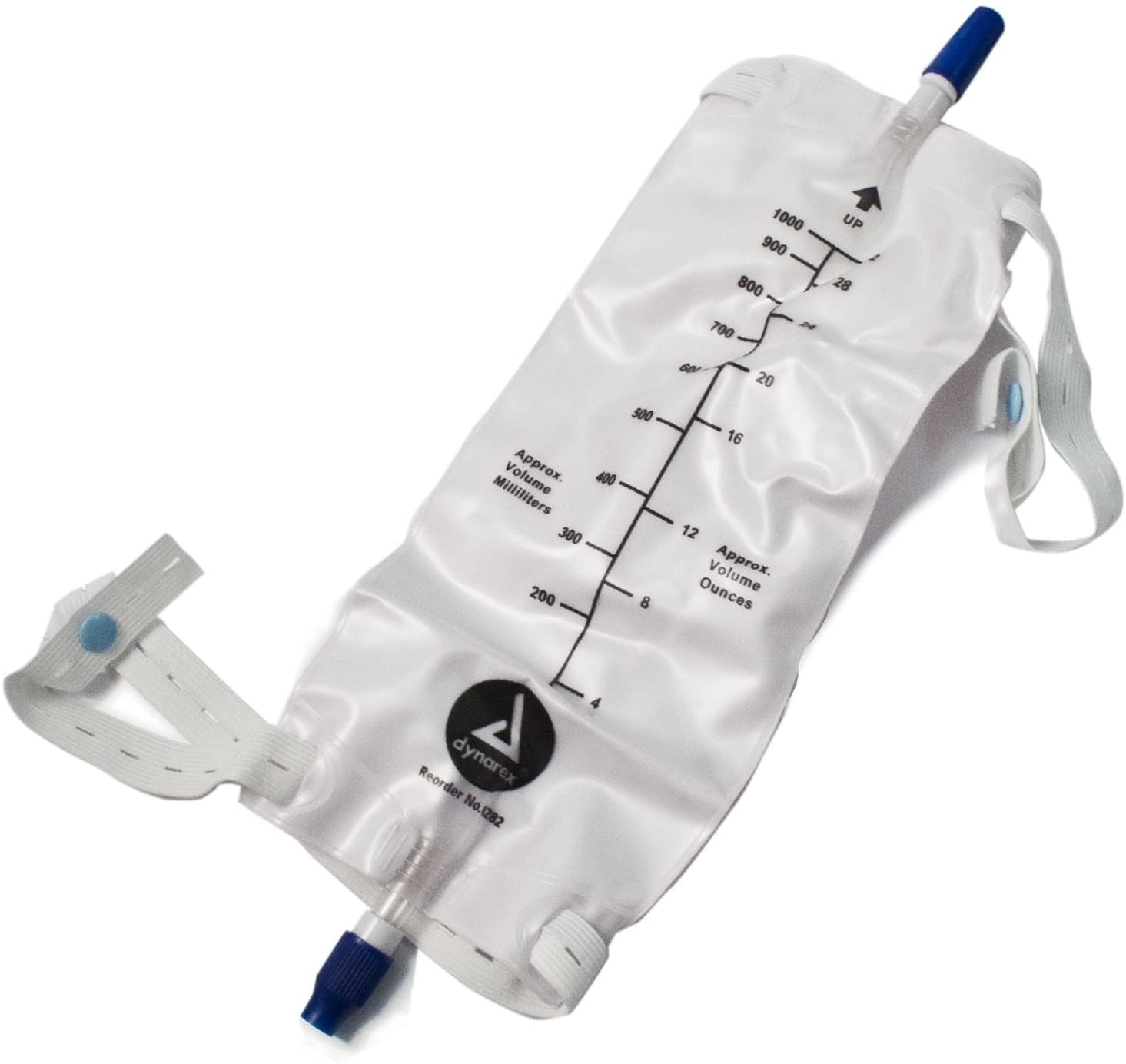 Dynarex Urinary Leg Bag Large, 1000 mL – Pack of 12 White