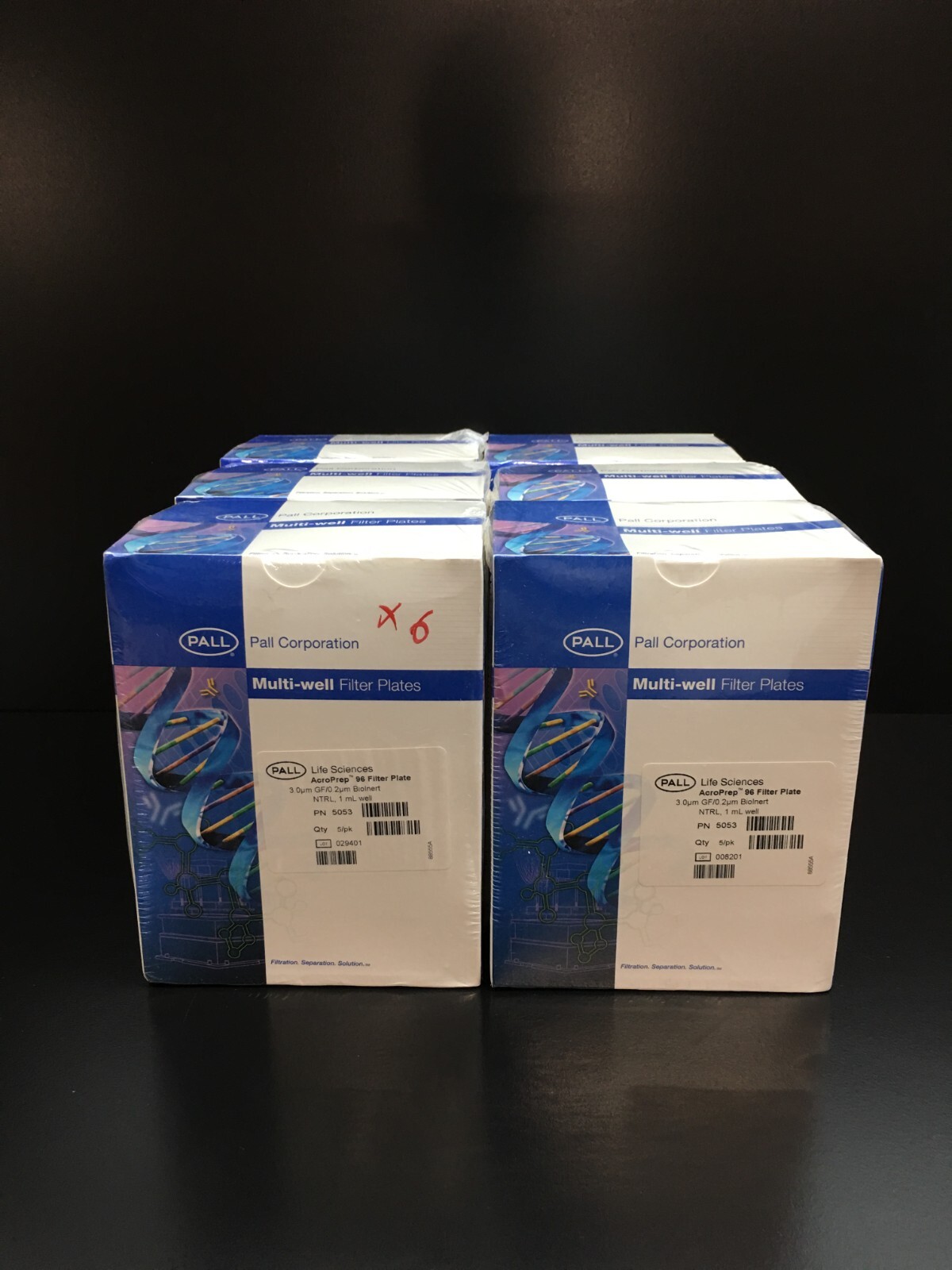 Pall Life Sciences PN 5053 AcroPrep 96 Filter Plate 1 mL – 3.0 µm Lot 6 PKS