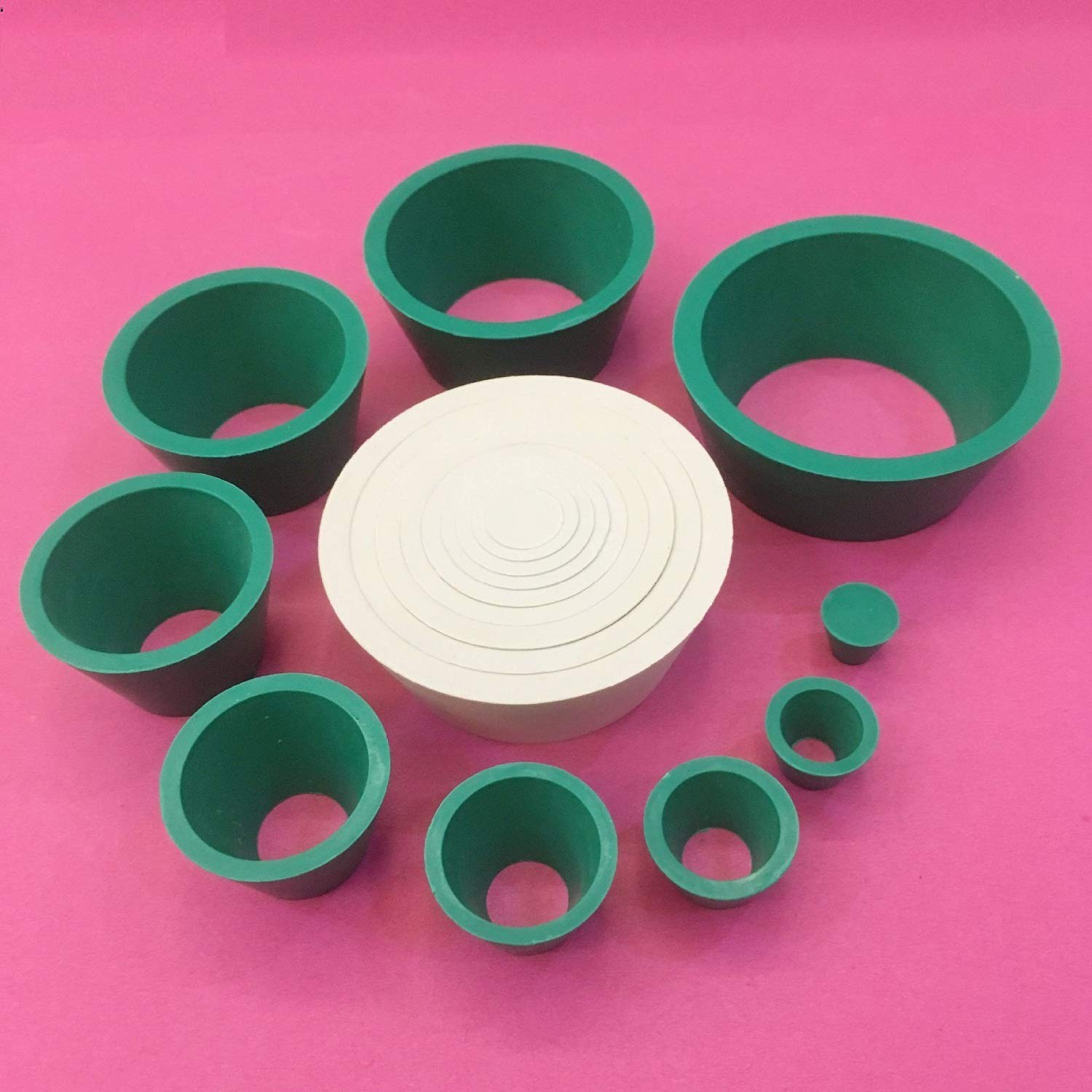 9 Count Filter Adapter Cones Set, Buchner Funnel Flask Adapter Set, Tapered C…