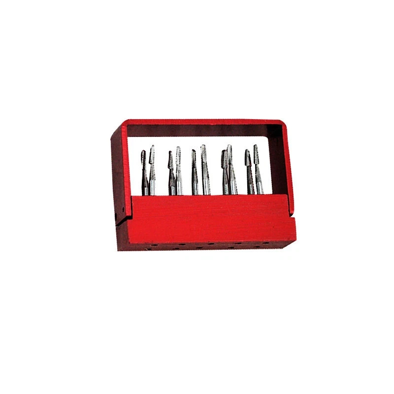 10 Pcs/Box Dental High Speed Tungsten Steel Crown Metal Cutting Burs FG-1957