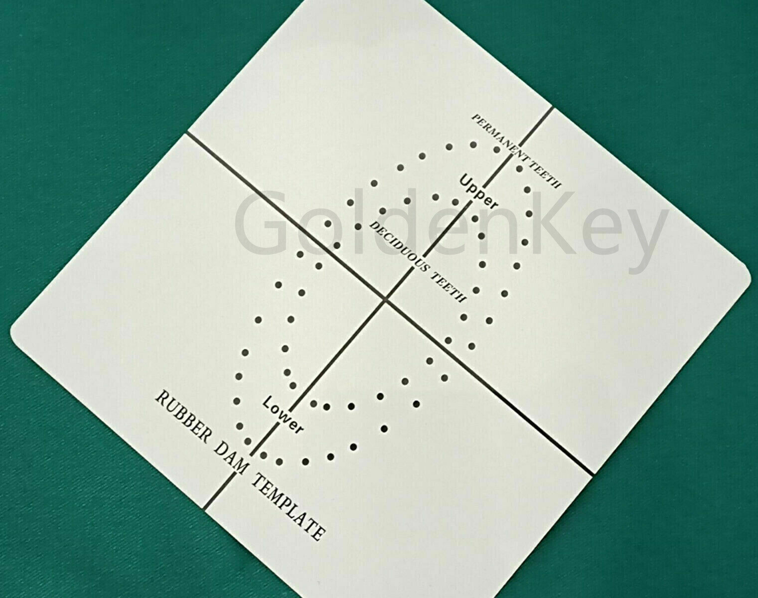 1Pc Dental Rubber Dam Template Sheets Punch Hole Guide Plate Permanant Deciduous