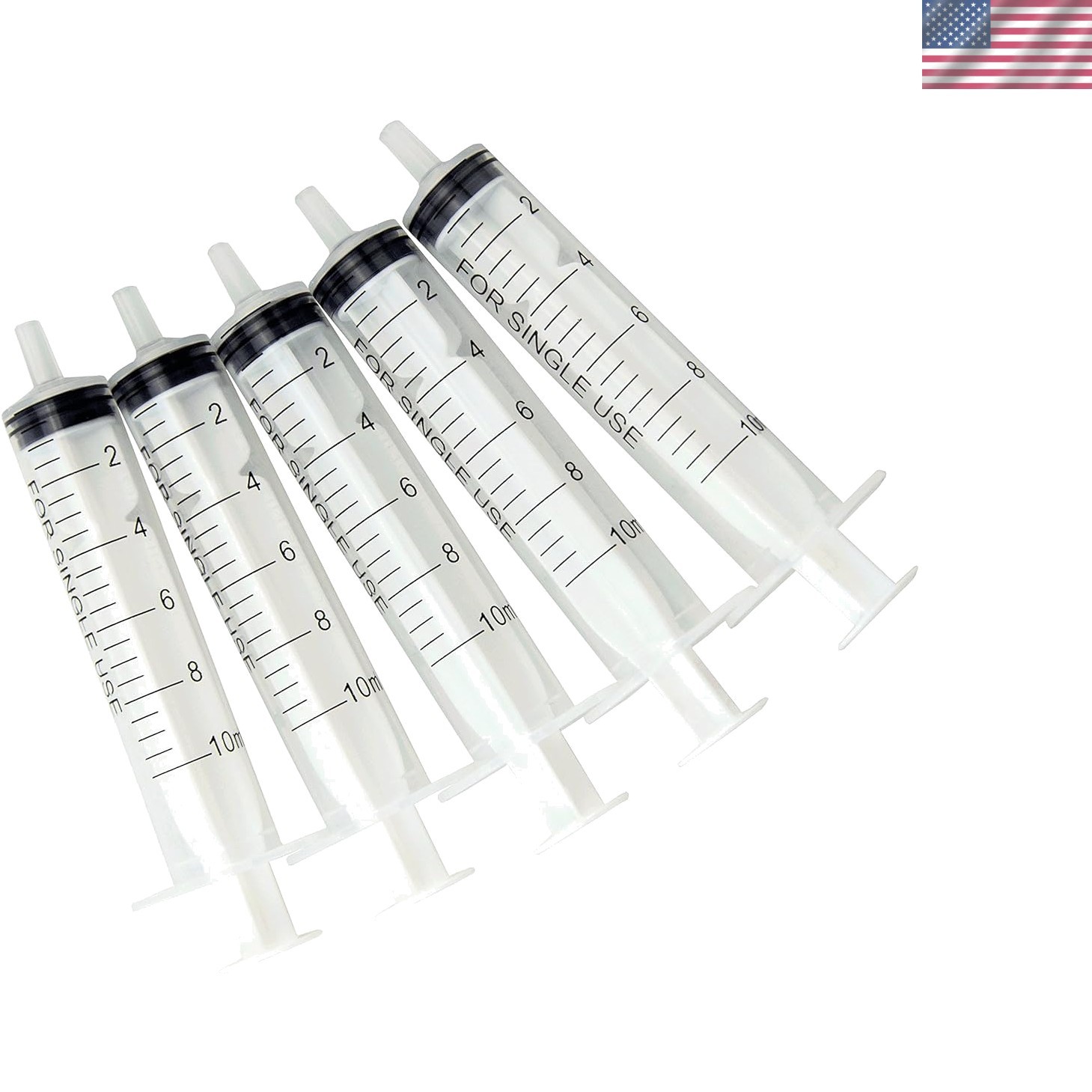 10ml Syringe for Liquid,Plastic Syringe without Needle5 Packs