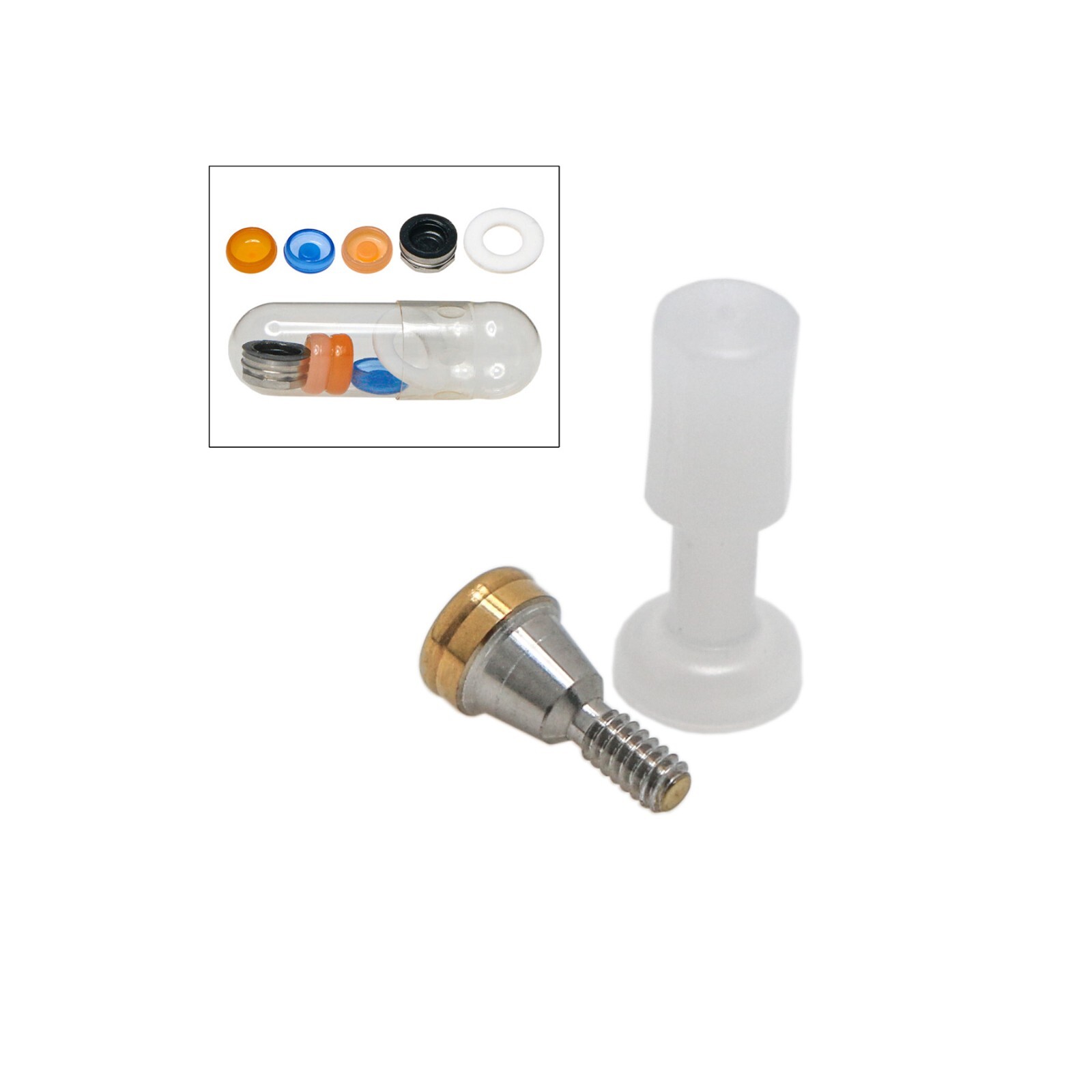 US Nobel Active Locator Abutment & Caps Inserts Kit NP/RP 1-5mm PEEK Retention