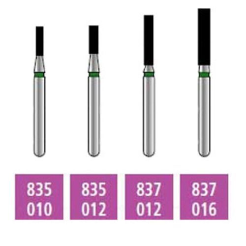 House Brand FG 837.012 Coarse, Flat End Cylinder Diamond Bur, 10/Pk