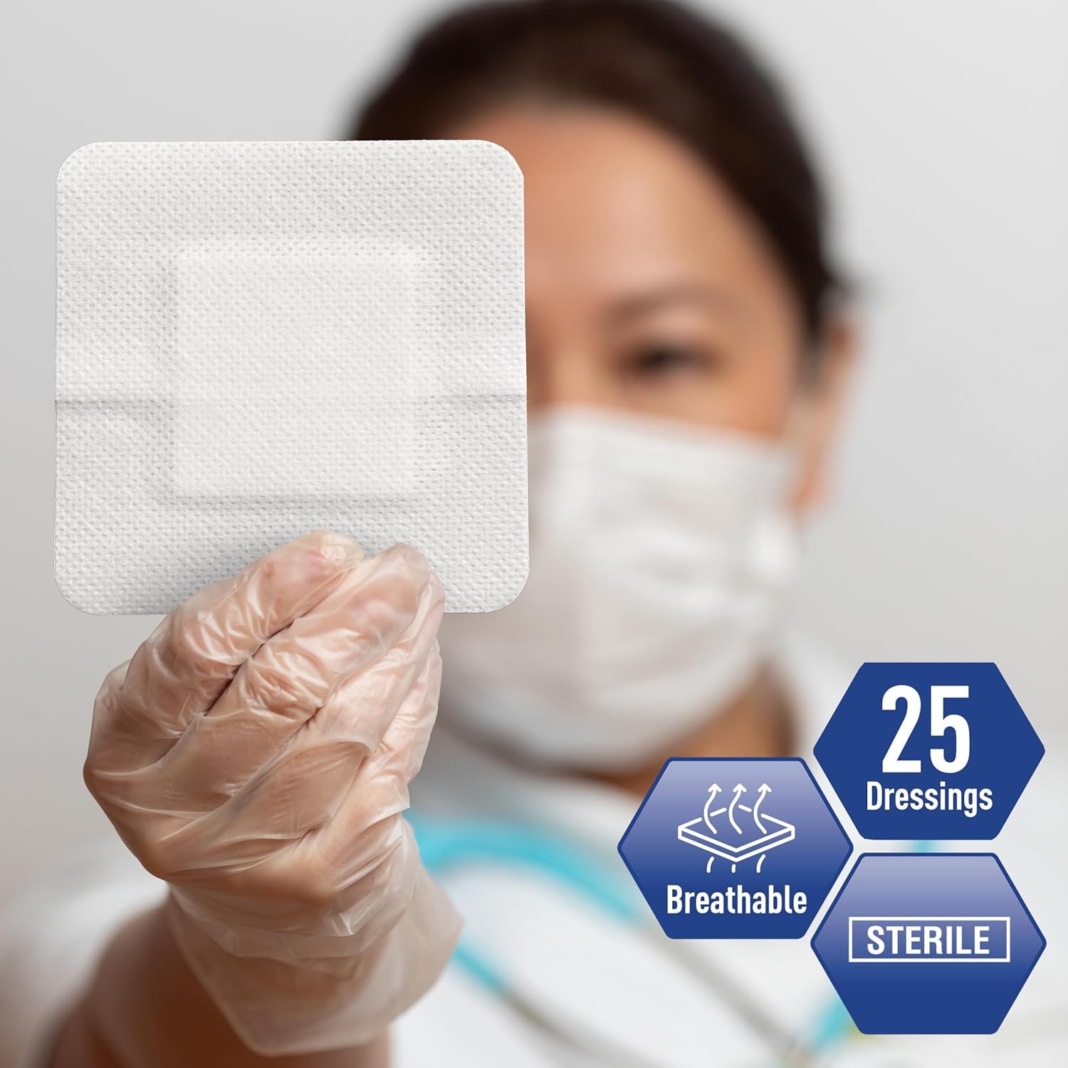 MED Pride Bordered Gauze-Island Dressing 4» x 4'' x