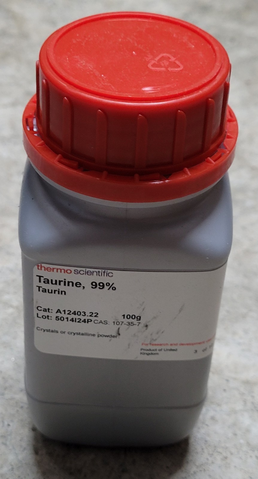 99% Taurine 100 grams Thermo Scientific A12403.22