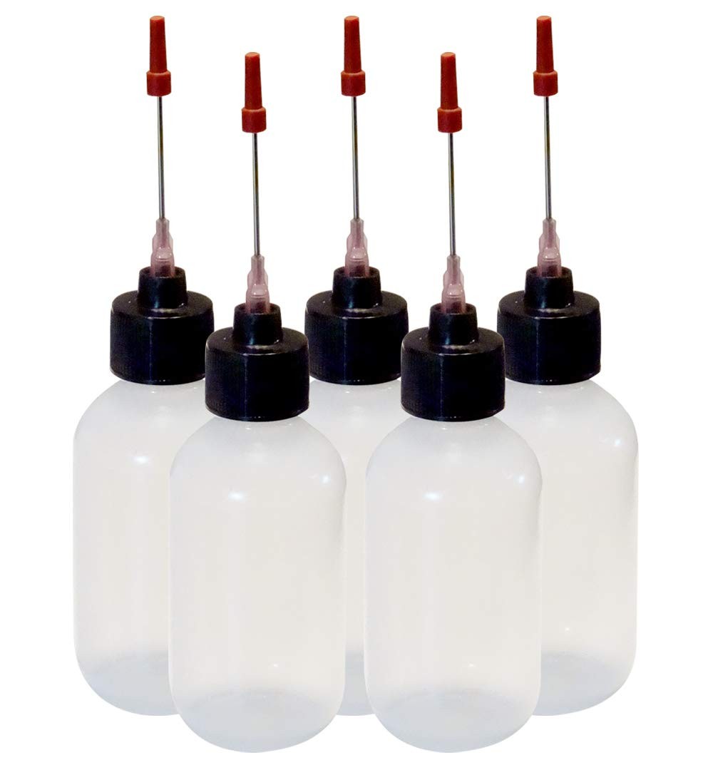 Liberty Products 5-2oz Plastic Squeeze Bottles 1.5″ Stainless stainless