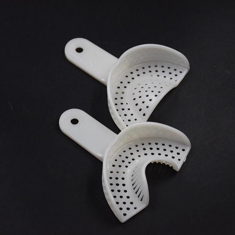5 Sizes Dental Disposable Plastic Central Denture Impression Trays 2 Pcs/Pair