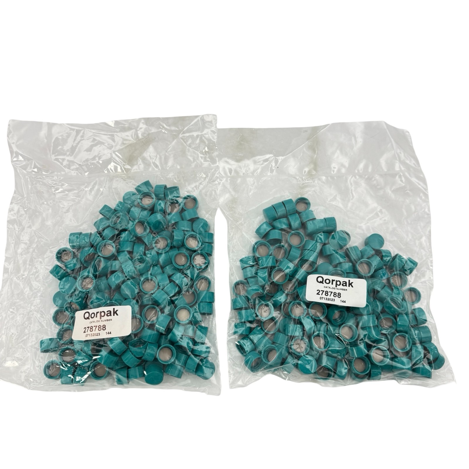Qorpak 278788 Poly Seal Caps Teal Screw Caps w Liner Lab Bottle Caps Bulk 2 pack