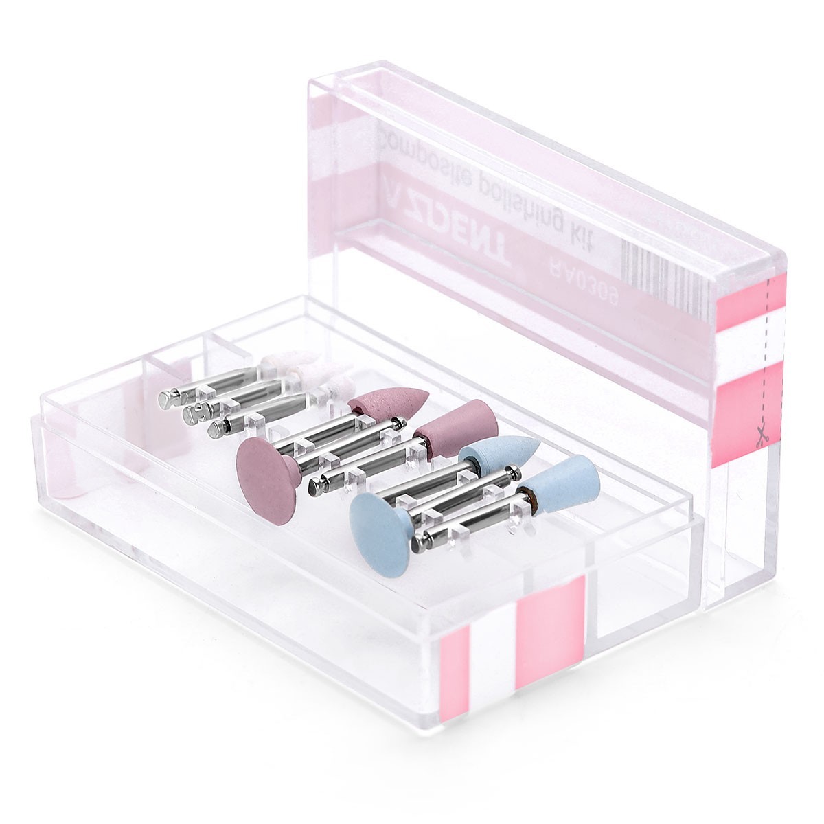AZDENT Dental Light-Curing Resin Polishing Set Ceramic Silicon Rubber Dia.2.35mm