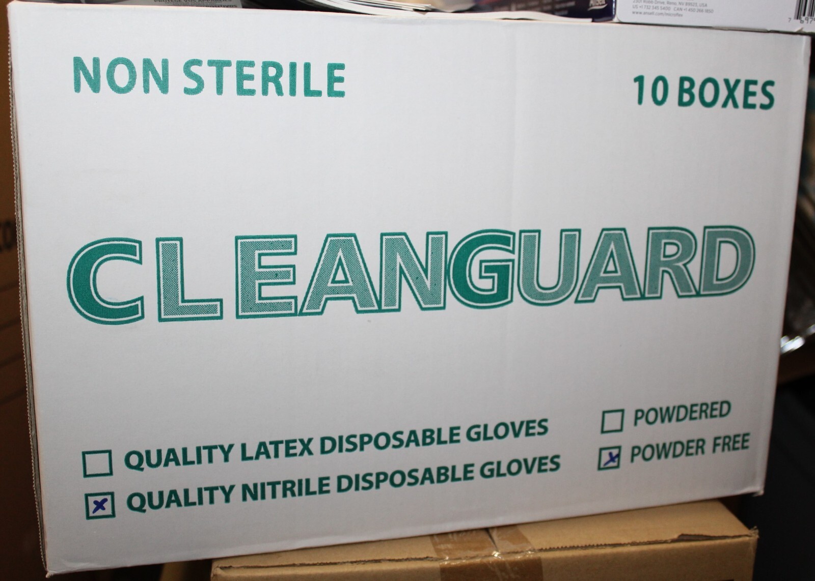 CleanGuard Nitrile Gloves 5 Boxes 100 per box Black M Latex Free Non Sterile