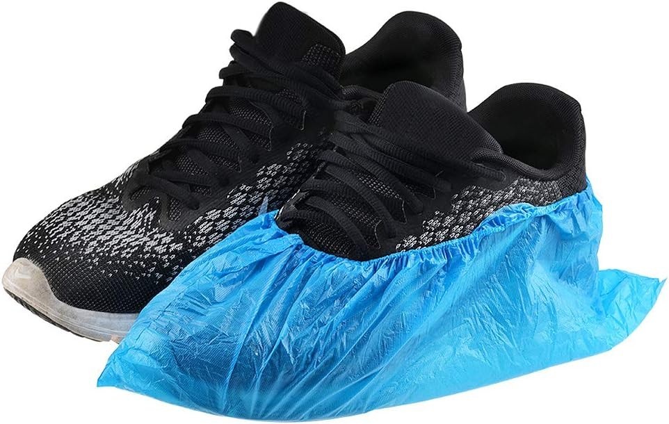 Durable Non-Slip Boot Covers – 100 Pack, One Size Fits Most, Waterproof Blue