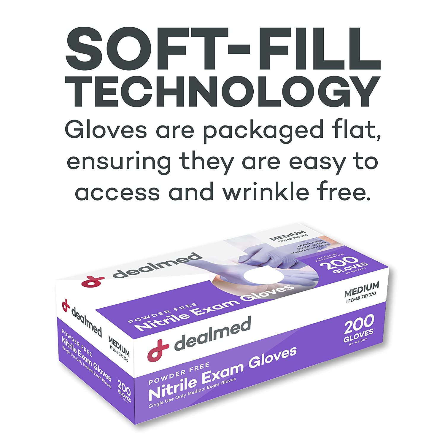 Nitrile Grade Exam Gloves, Disposable, Latex-Free, Medium (200 Ct.)