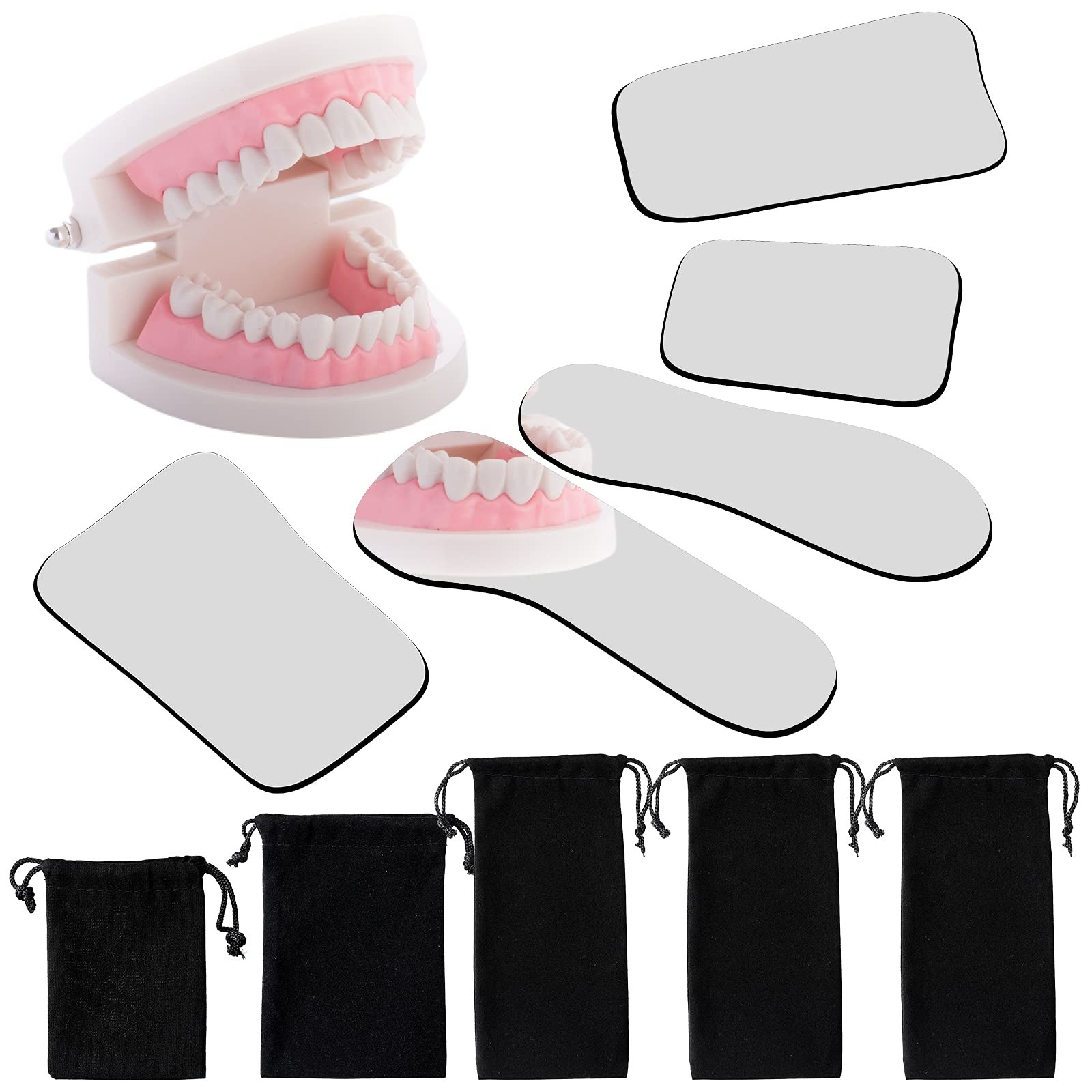 5 Pieces Dental Mirror for Teeth Intraoral Photography Mouth Occlusal…