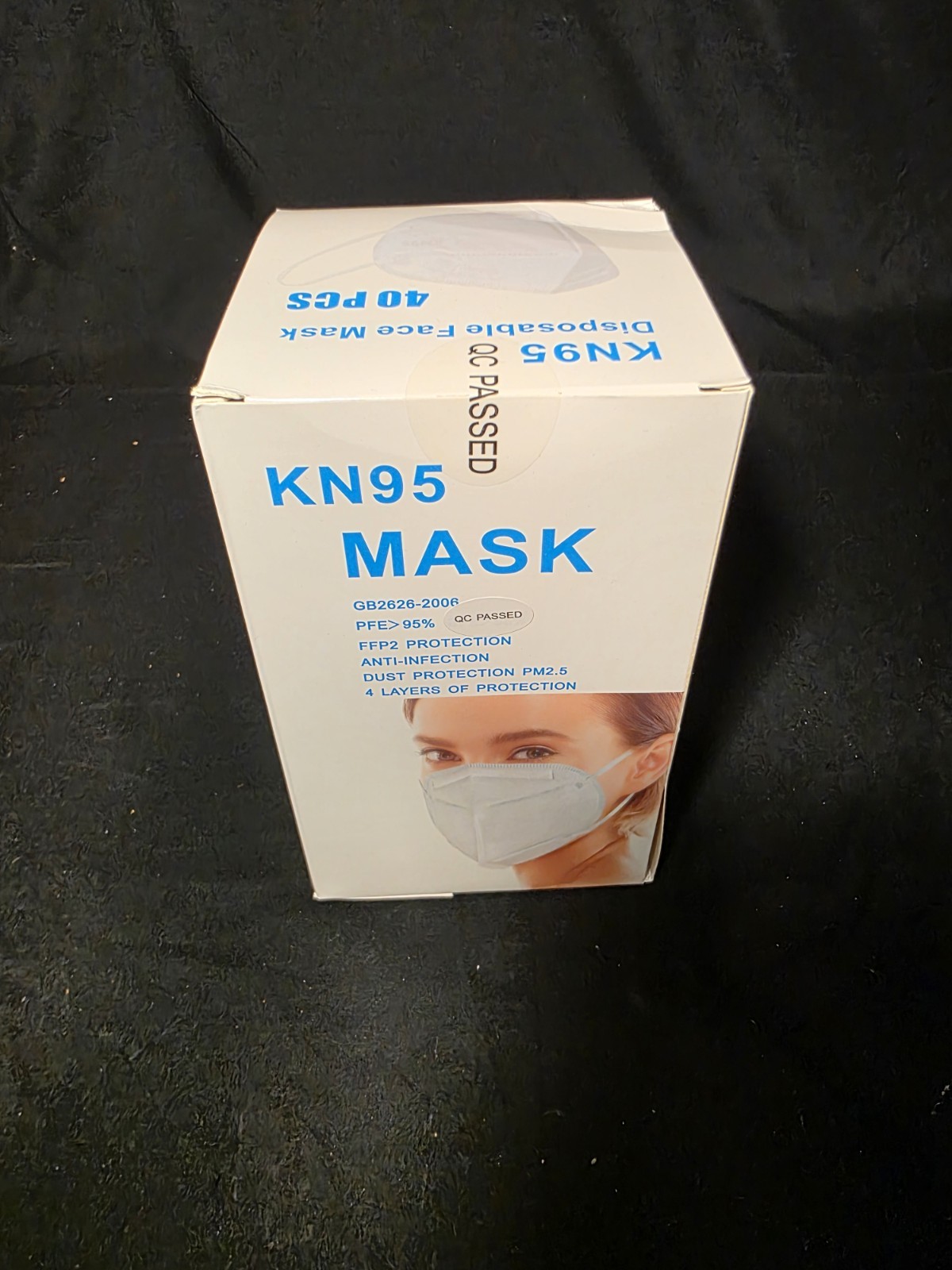 Olympia KN95 Disposable Face Masks White – Box of 40 Pcs Individually Wrapped