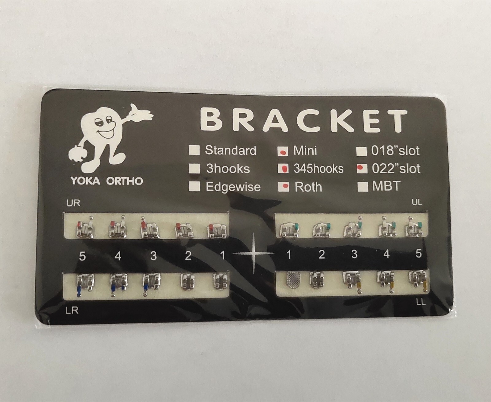 100 Sets Teeth Brackets Mini Roth 022 345 Hooks Dental Metal Braces Black Color