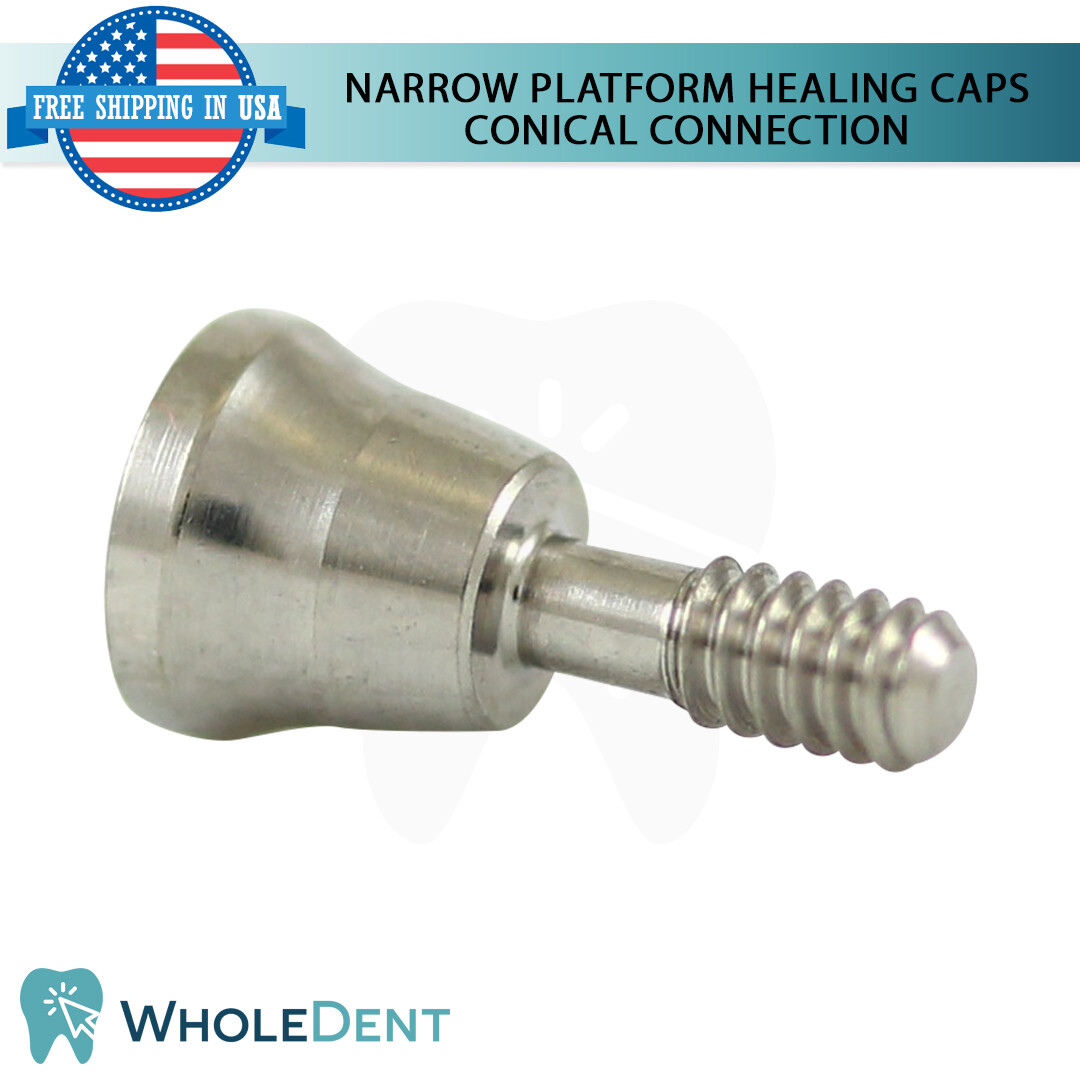 5x NP Conical Connection Healing Caps Ø3.8 Titanium Dental Abutment Instrument