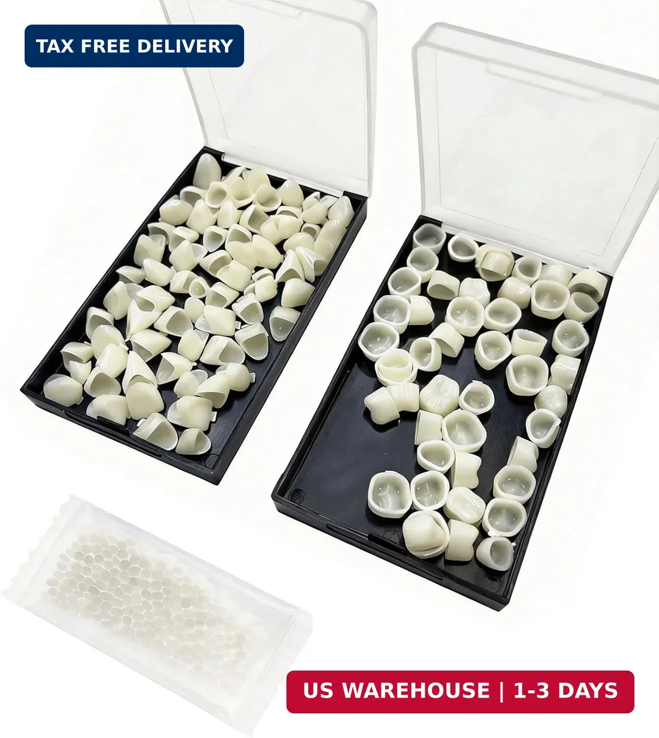 120 Pcs False Teeth Crown Repair Kit Dental Anterior and Posterior Veneers Fake