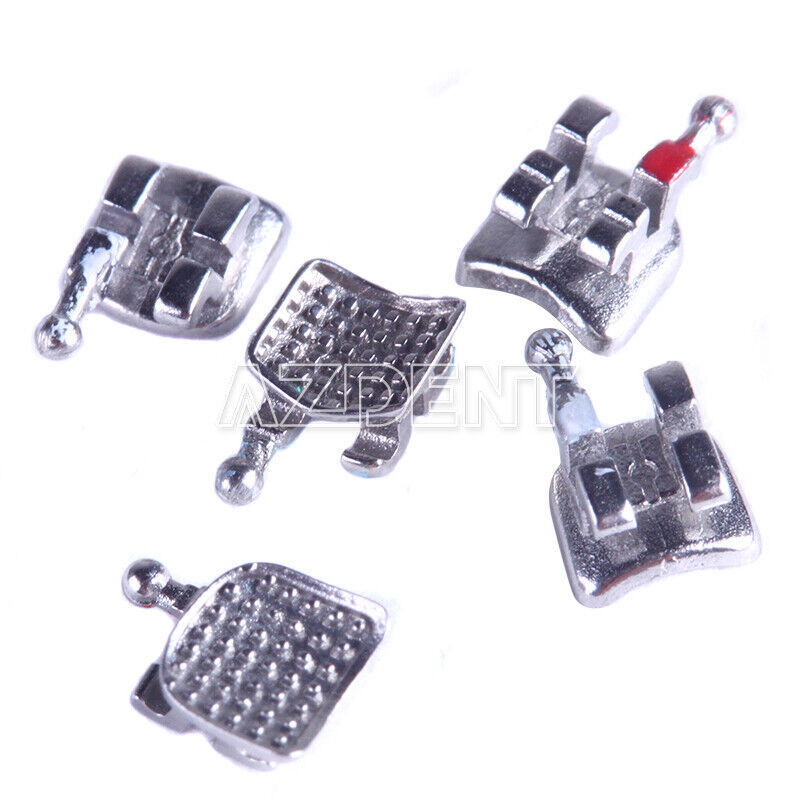 AZDENT Dental Ortho MIM Braces Brackets Mini Roth MBT 018/022 Hooks 345 Metal
