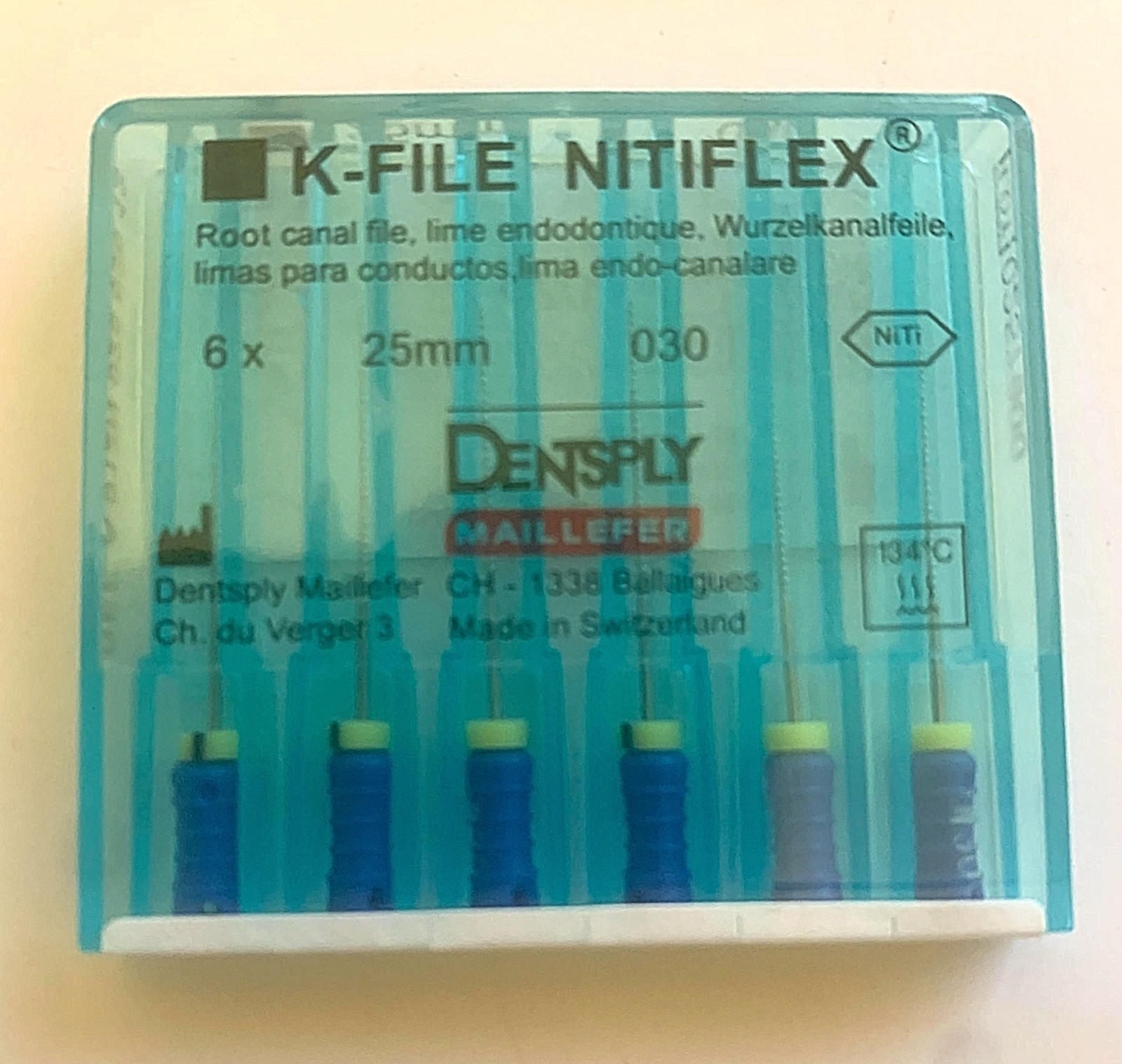 Dentsply K-File Nitiflex 030 NiTi Flexible Endo Root Canal Hand Files 10pk 25mm