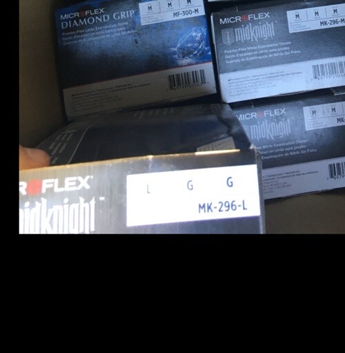 Ansell MICROFLEX MK-296 MidKnight Nitrile Gloves – Black, Size L