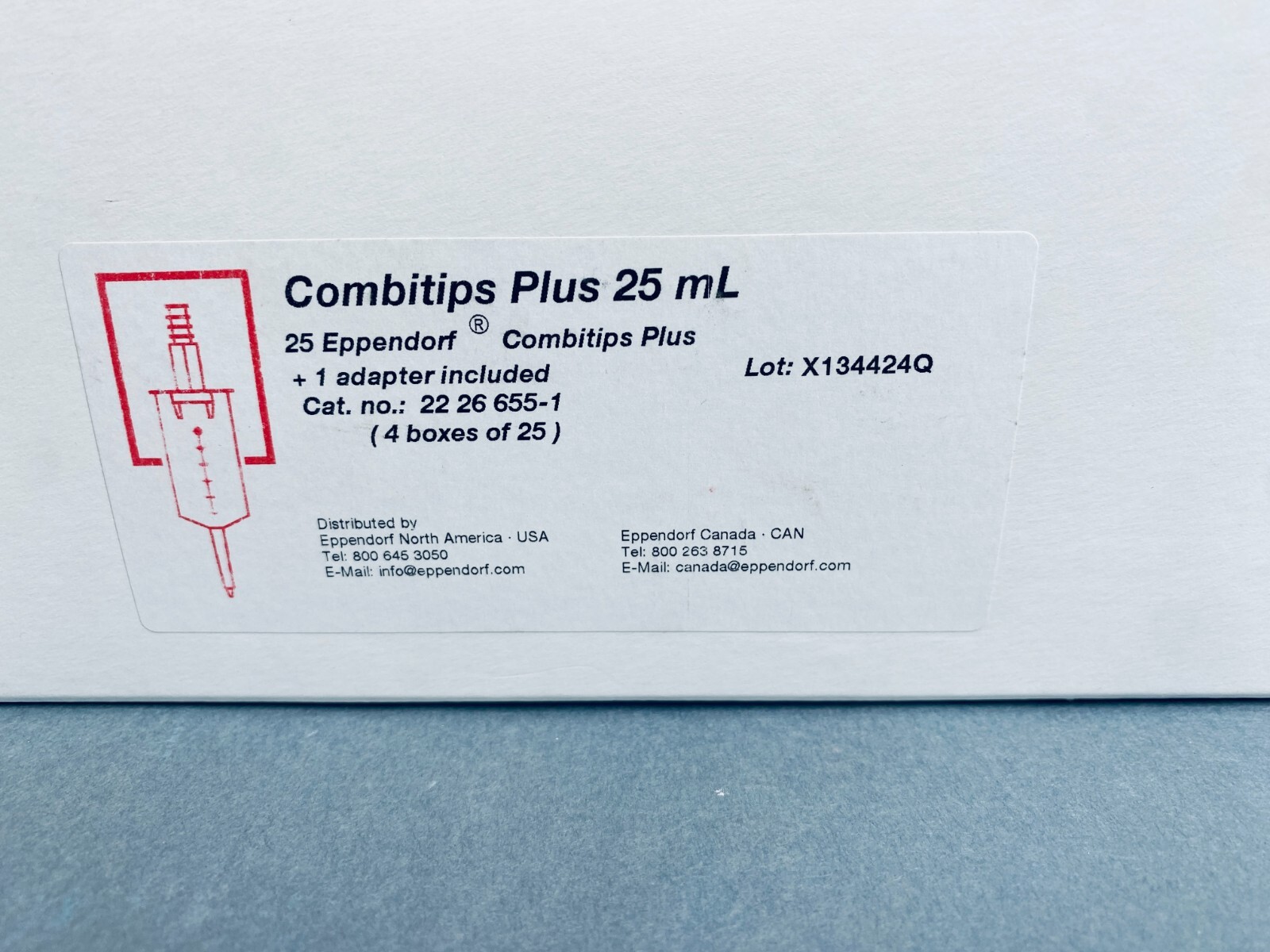 Eppendorf Combitips Plus 25 ml with Adapter Total of 100 Tips