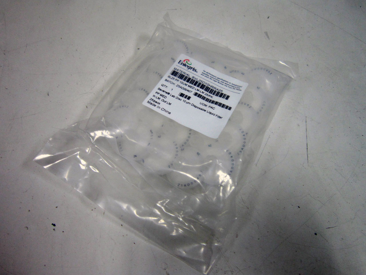 25x ENTEGRIS SVL25D10HRRA25 SVL25 PP 10UM MED LM-LM SAVANA LAB DISC FILTER