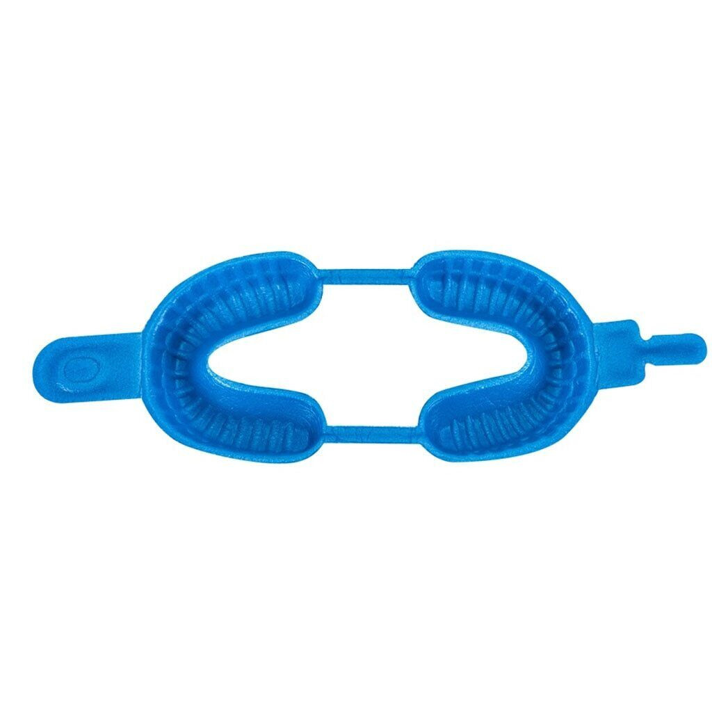100 Pcs Dental Fluoride Full Arch Mouth Trays Dual Pack Disposable Large Blue