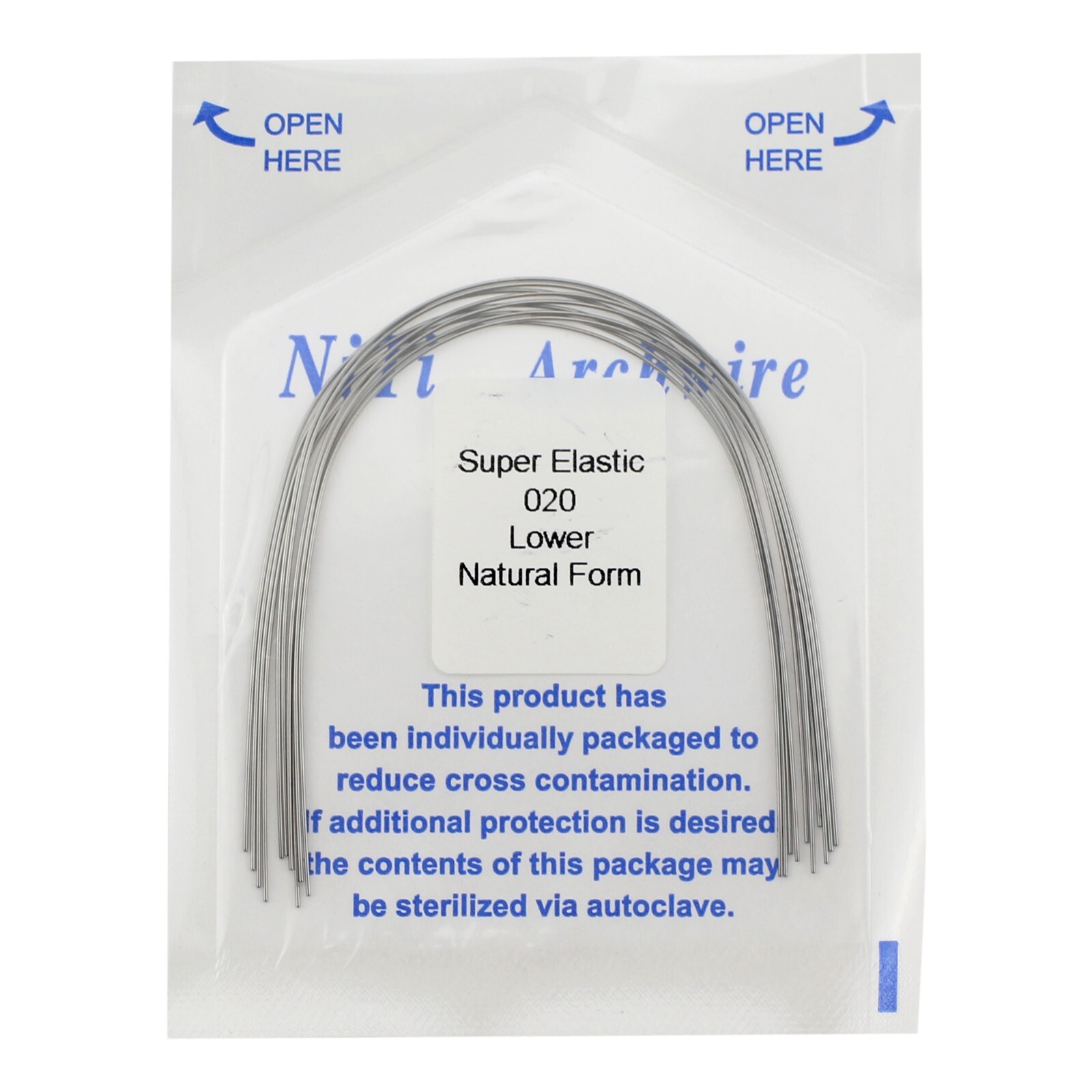 100pcs Orthodontic Arch Wires Niti Elastic Round Natural Arcos de Ortodoncia