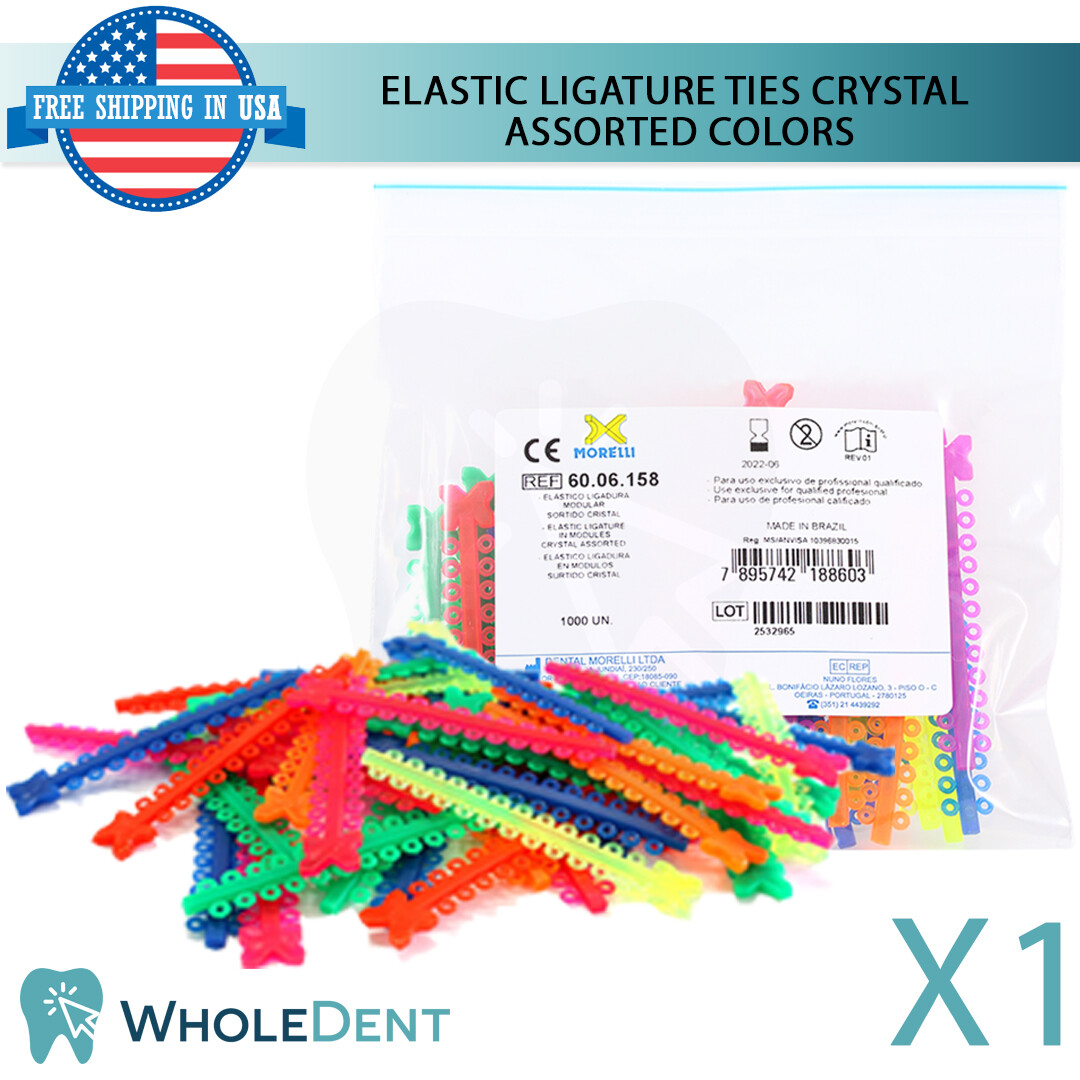 Orthodontic Dental Elastic Ligature Modules Crystal Assorted Brackets Morelli