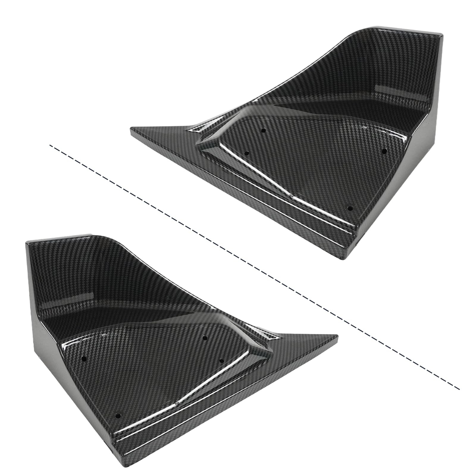 Rear Bumper Diffuser Lip 5PCS Tesla Model 3 Highland 2024-2025 ABS Carbon Fiber