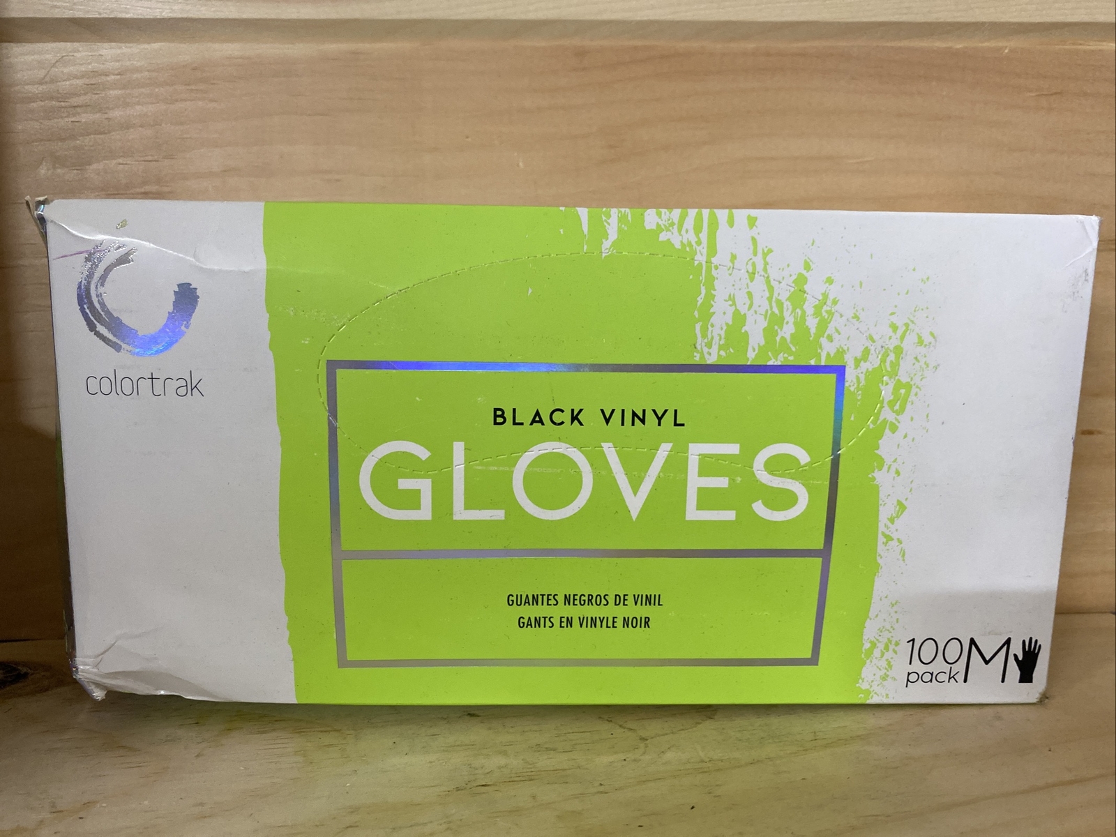 Colortrak Black Vinyl Gloves – Medium- 100ct.