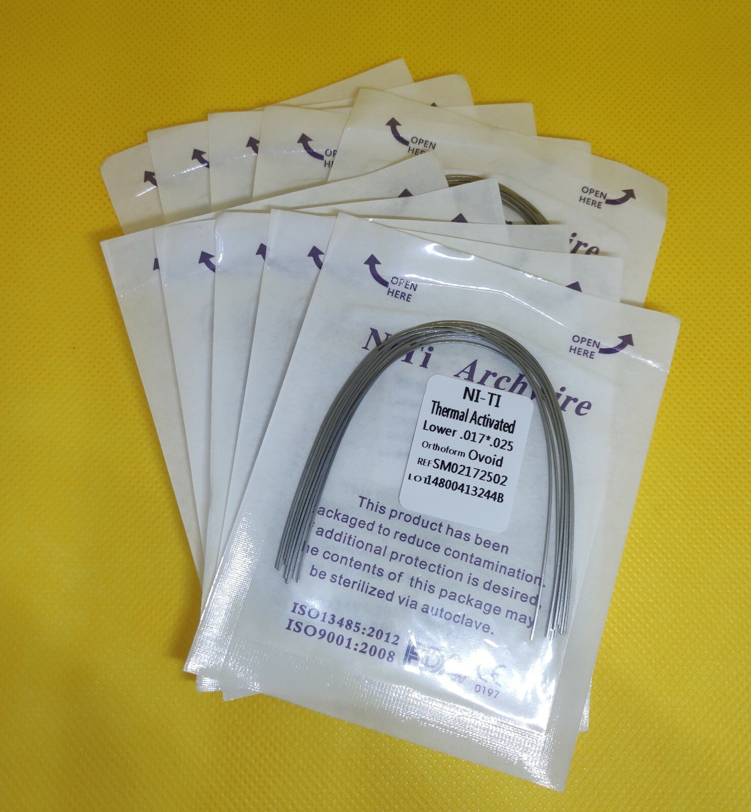 10 Packs Dental Arch Wires Orthodontic Thermal Activated NITI Rectangular Ovoid