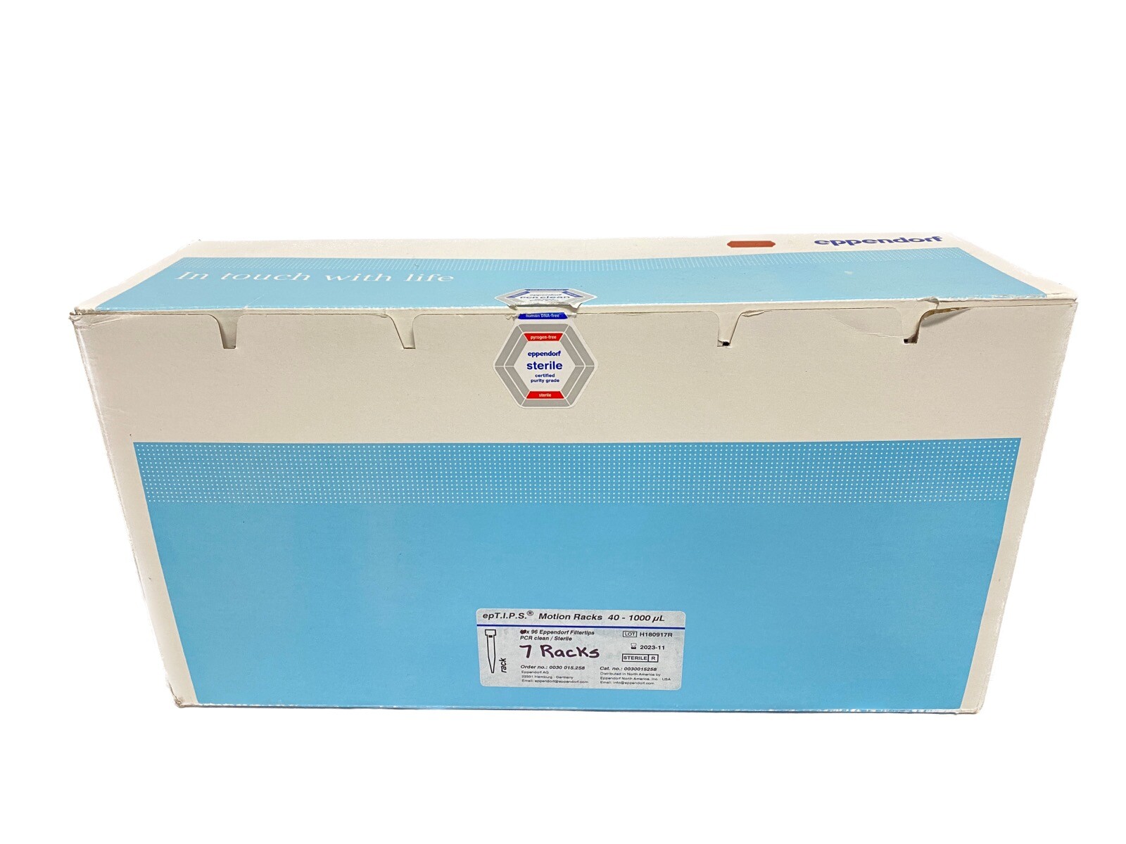 (672) EPPENDORF 1000uL epT.I.P.S. Motion Filtered Pipette Tips 7×96 0030015258