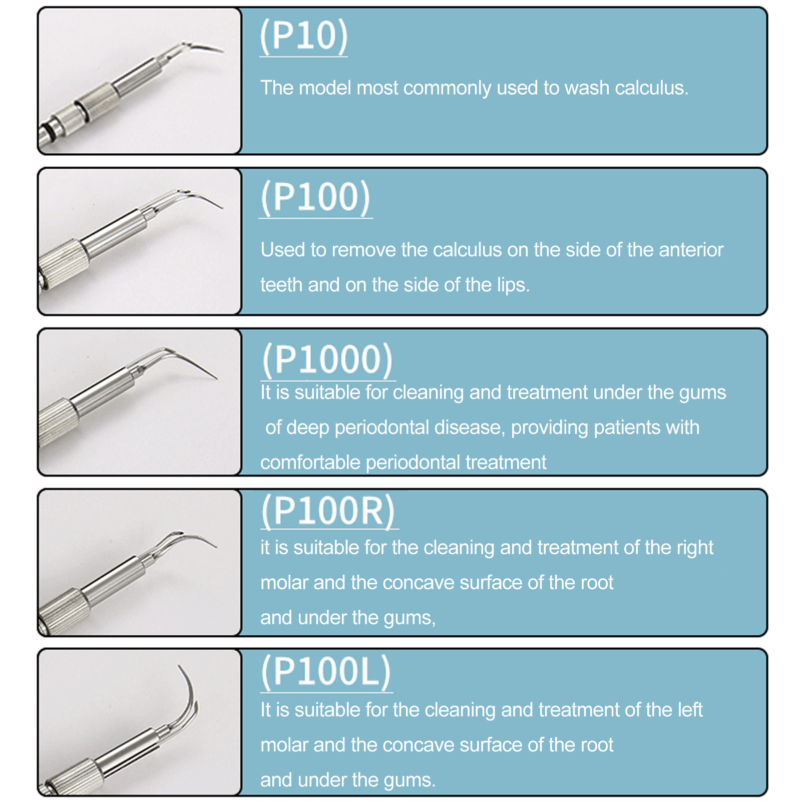 Scaler Inserts Tips IF10 IF100 IF1000 P10 P100 Tip Dental Insert 30K / 25K Tips