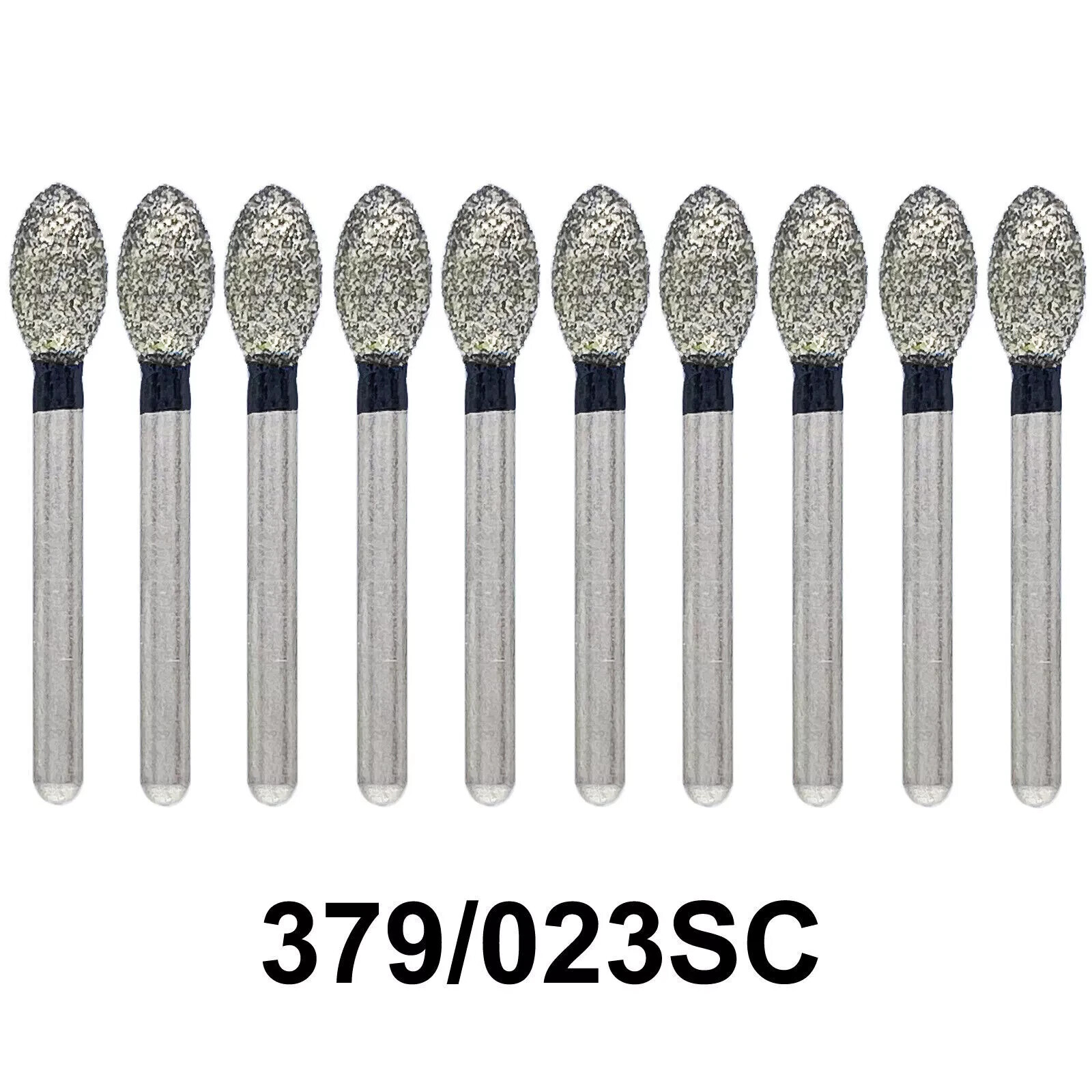 10Pcs Dental Pointed Football Taper Coarse Grit Diamond Bur FG Burr Modify Round