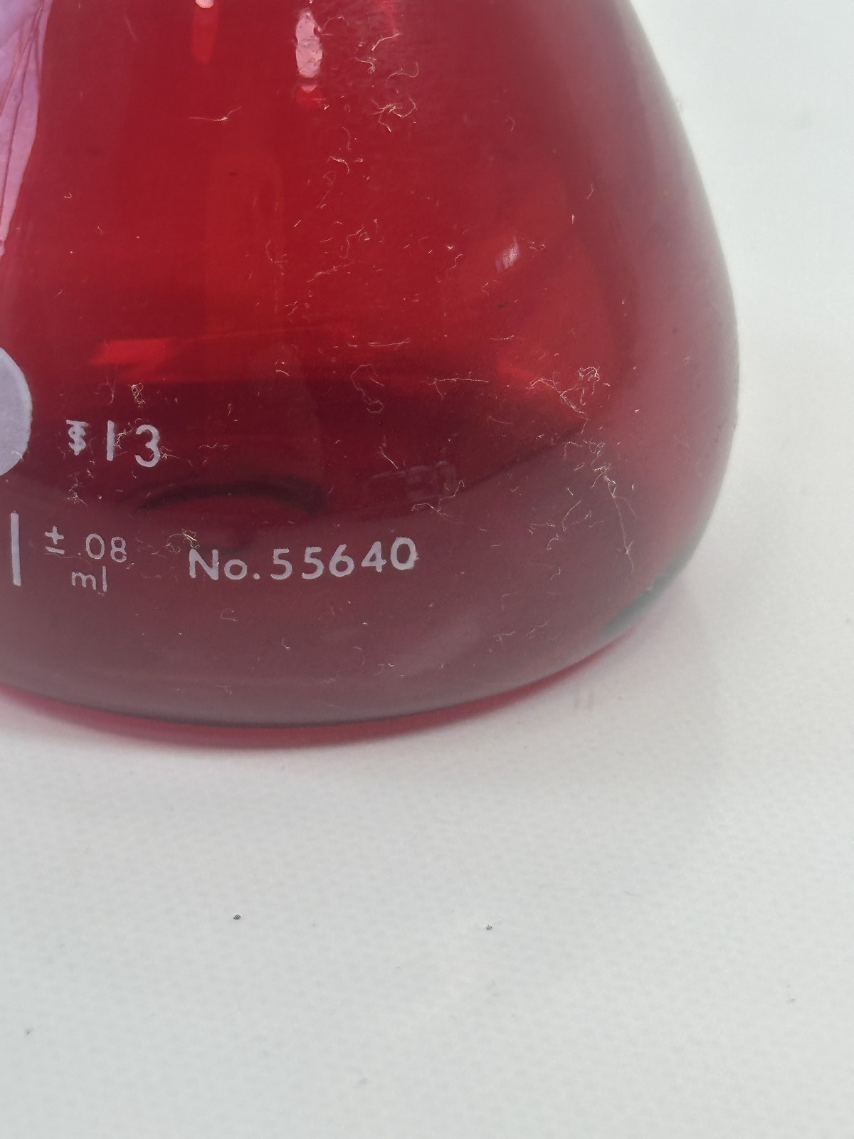 PYREX 100mL Red Volumetric Flask Class A TC 20°C No. 55640 Laboratory NEW