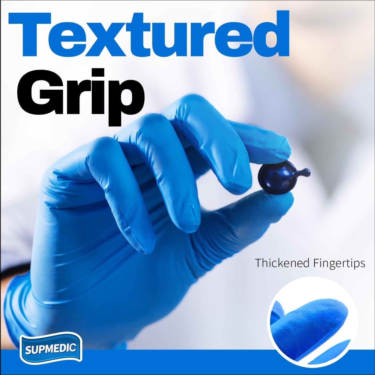 Allergy-Free Nitrile+ Disposable Gloves, 100 Pcs – Perfect for Home & Lab Use
