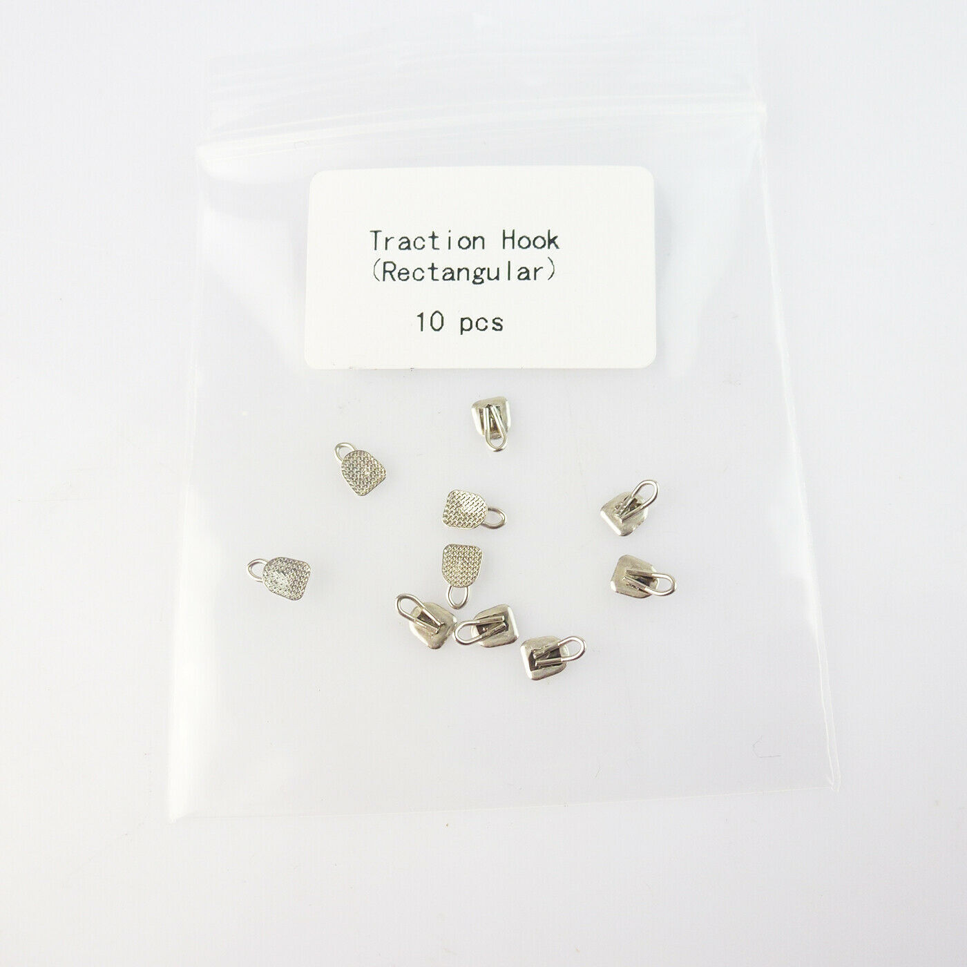 Dental Traction Hook Round/Rectangular Orthodontic Bonding Caplin Hook Mesh Base