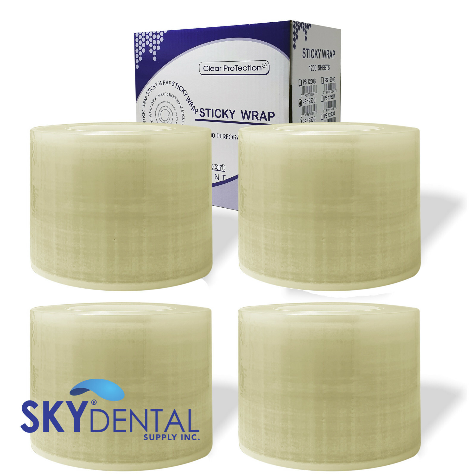 4 PACKS 1200 PERFORATED 4×6 DENTAL TATTOO BARRIER FILM ROLL PLASTIC SHEETS CLEAR