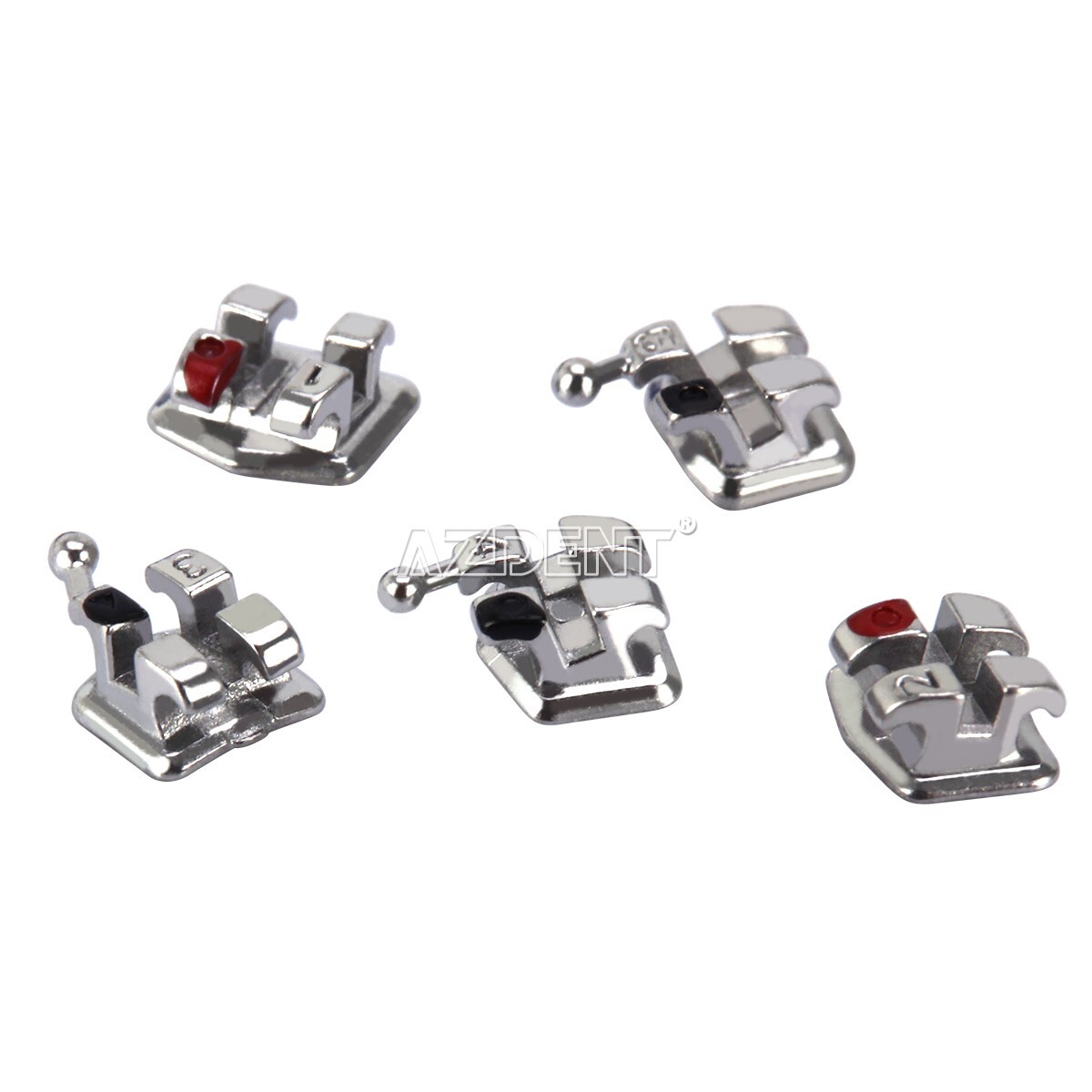 10Box AZDENT Orthodontic Dental Bracket Monoblock MIM Mini Roth.022 345 Hooks