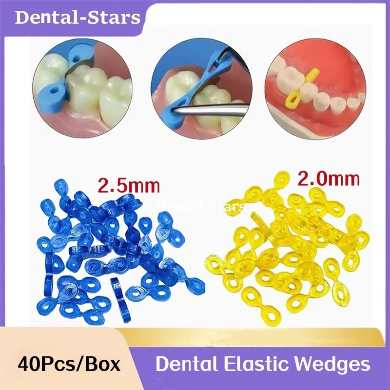 Dental Elastic Rubber Fixing Wedges Tooth Seperator Interdental Silicone Wedge