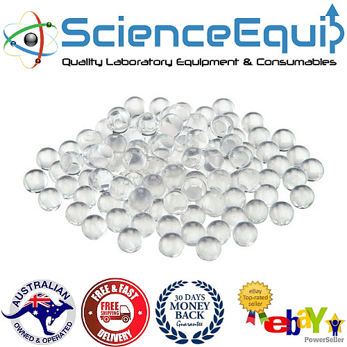 Glass Beads Laboratory Round Beads Solid Glass, 500grm/Bag 4 to 4.5mm