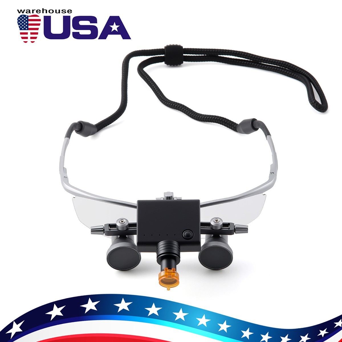 Dental Surgical Medical 3.5X Ergo Binocular Loupes Pupillary +5W LED Head Light