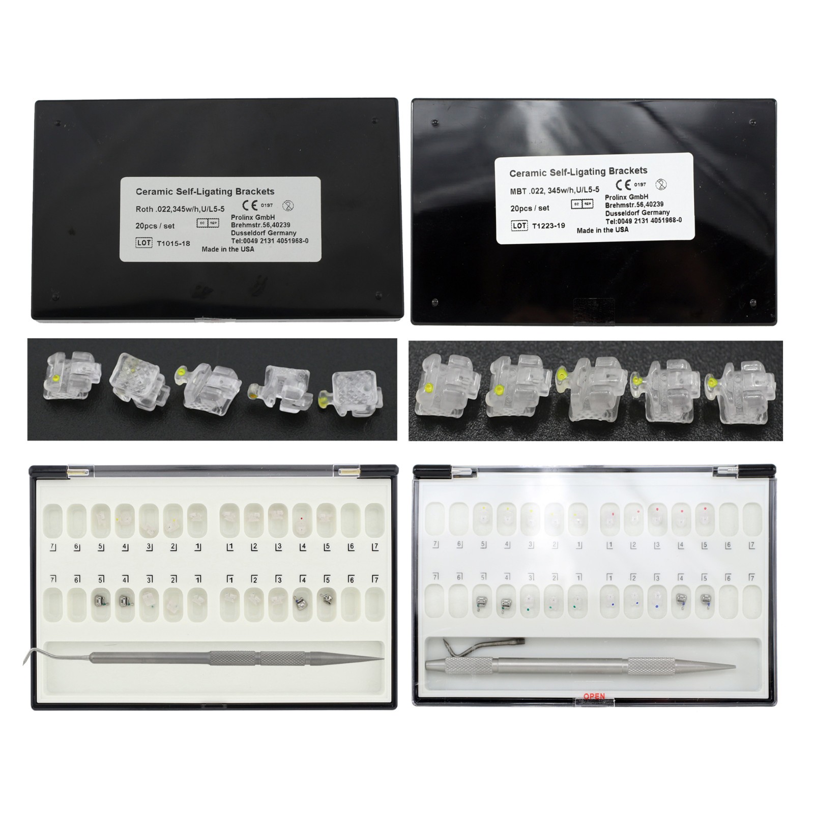 Thomas M Orthodontic Metal Brackets Passive Ceramic Brace Roth 022 Damon Q Clear