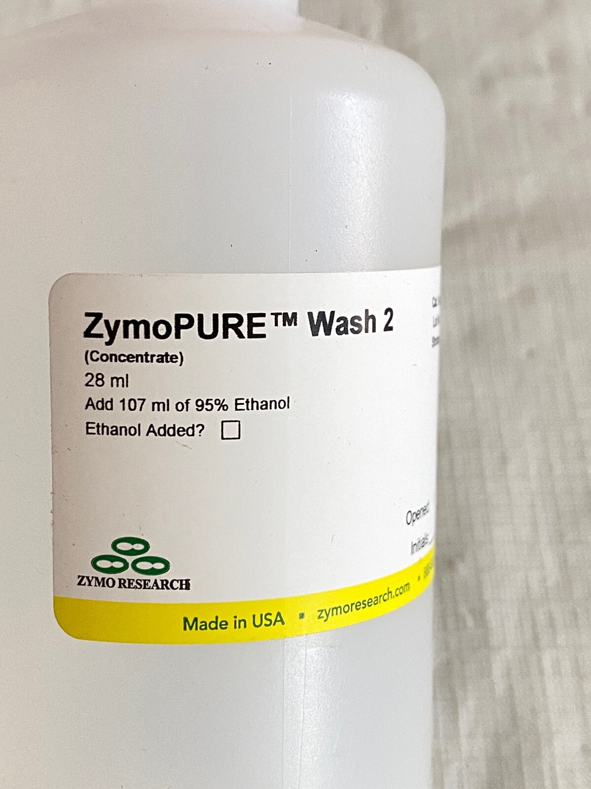 (4) ZYMO 28mL ZymoPure Wash 2 Bottle Solution for Plasmid Gigaprep D4200-6-28