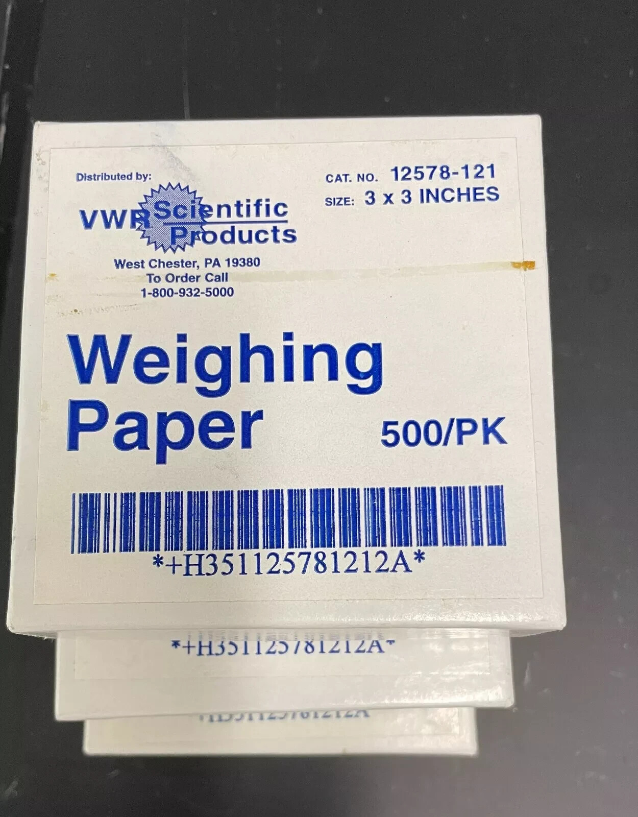 VWR Disposable 3 x 3” Laboratory Weighing Paper (Pack of 500) 12578-121